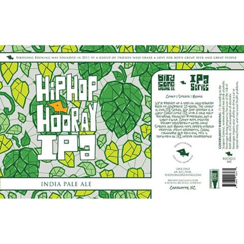 Birdsong Hip Hop Hooray IPA 16OZ SINGLE CAN