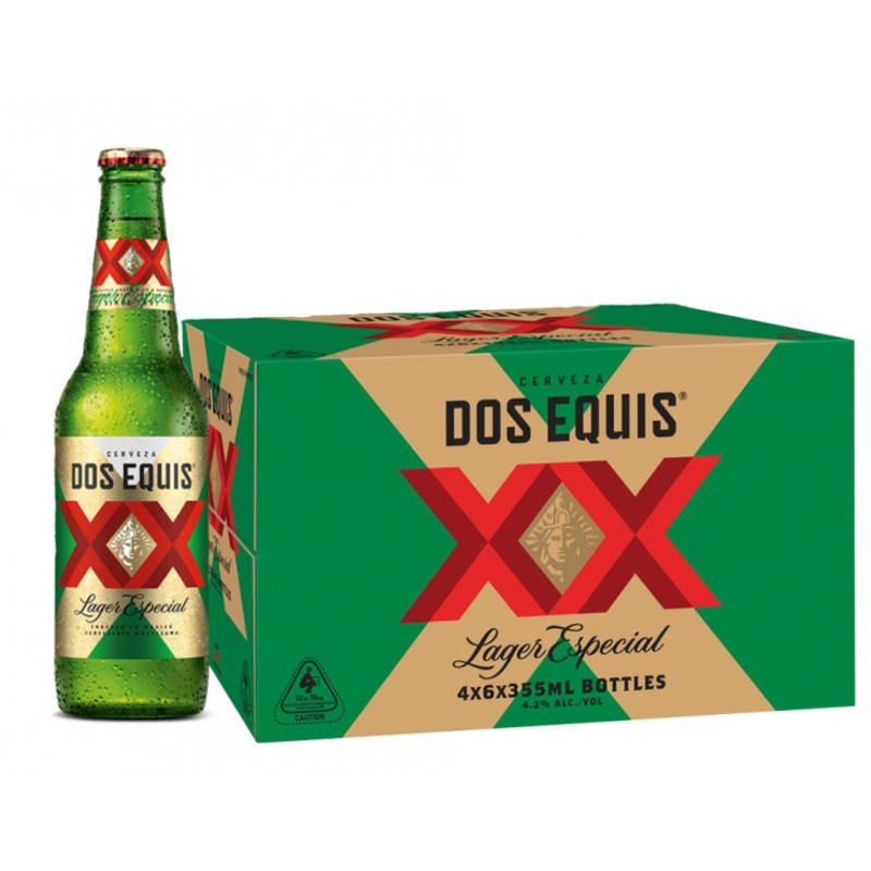 Dos Equis Lager Especial 355ml Bottle x 24 (1 Case)