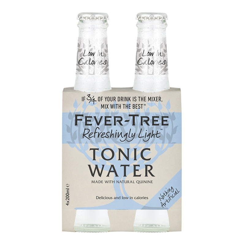 Fever Tree Refreshingly Light Tonic Water 4 x 6oz Bottles