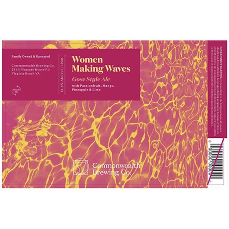 Commonwealth Women Making Waves Gose Ale 16OZ SINGLE CAN