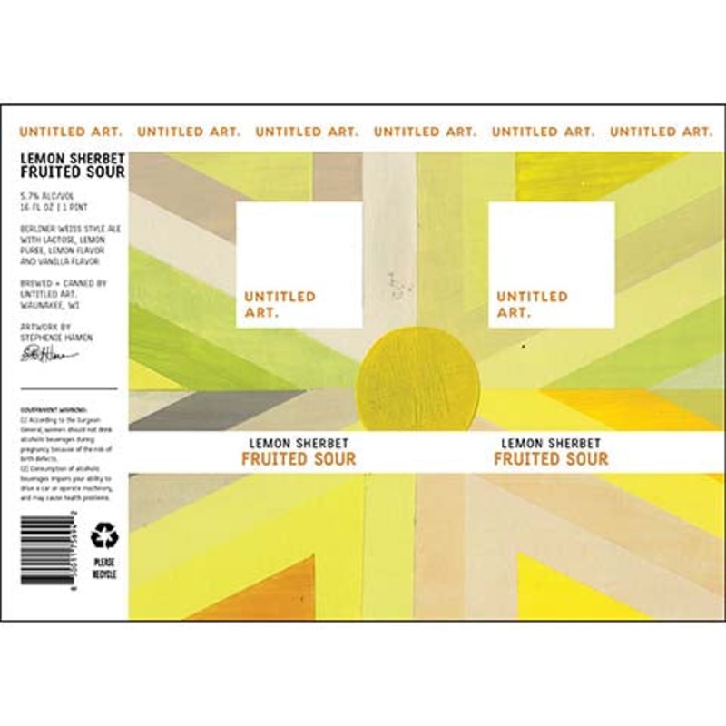 Untitled Art Lemon Sherbet Fruited Sour 16OZ SINGLE CAN