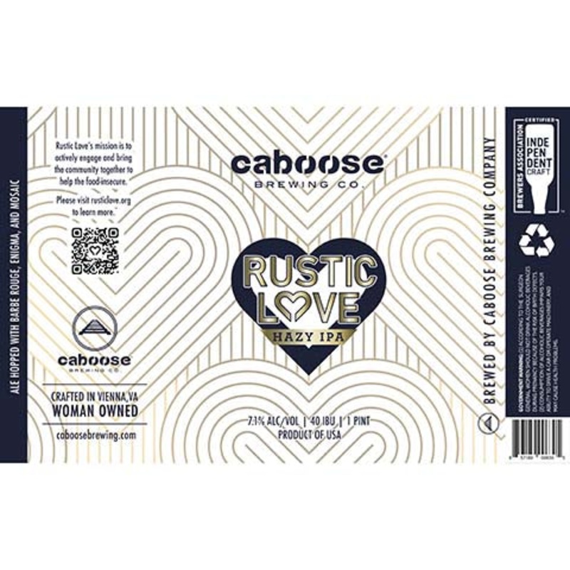 Caboose Rustic Love Hazy IPA 16OZ SINGLE CAN