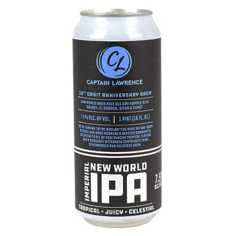 Captain Lawrence 18th Orbit Anniversary Brew Imperial IPA 16OZ SINGLE CAN