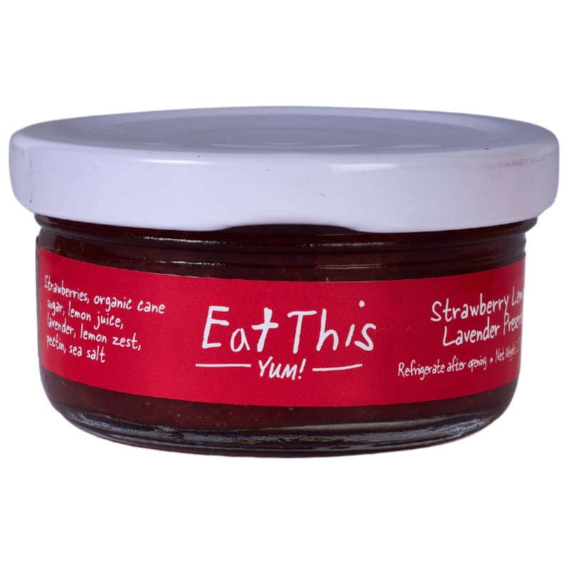 Eat This Yum: Strawberry Lavender Lemon Zest Preserve 2oz