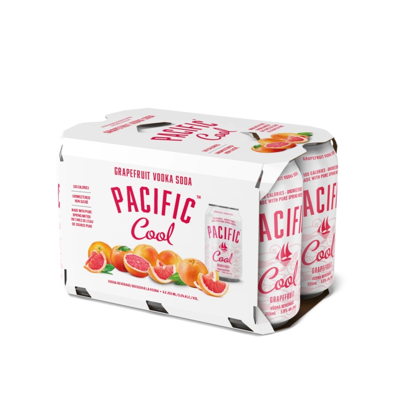 PACIFIC COOL GRAPEFRUIT VODKA SODA 355ML 6PK CAN @ Kelowna [1029283] 2130 ml