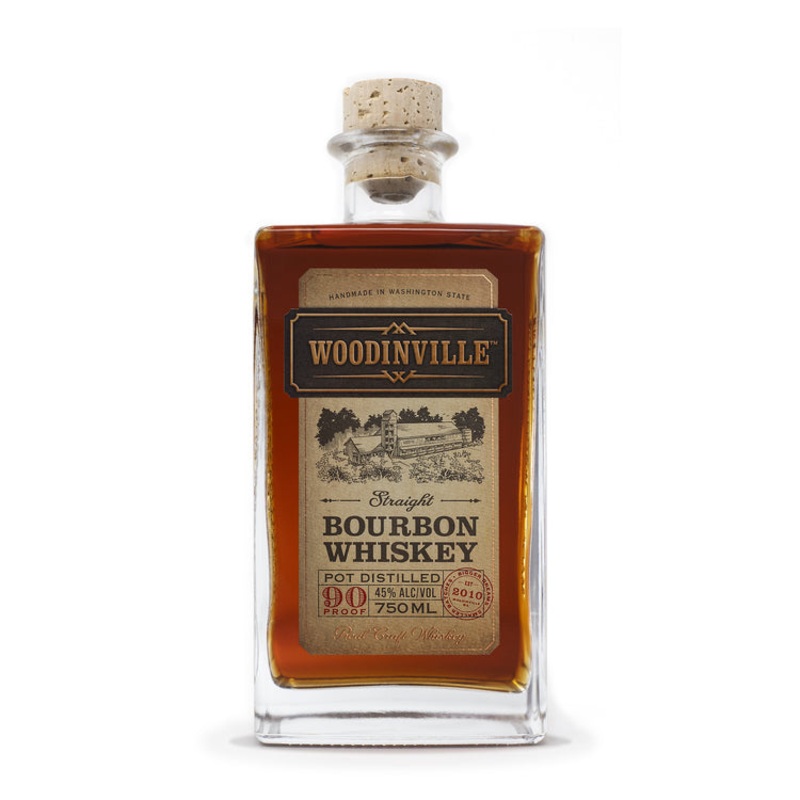 WOODINVILLE WHISKEY CO. STRAIGHT BOURBON POT DISTILLED 90 750ML 750ML