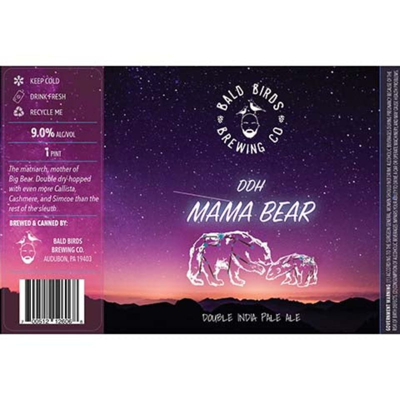 Bald Birds DDH Mama Bear DIPA 16OZ SINGLE CAN