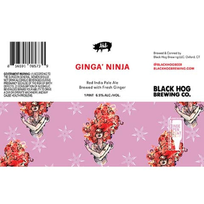 Black Hog Ginga’ Ninja Red IPA 16OZ SINGLE CAN