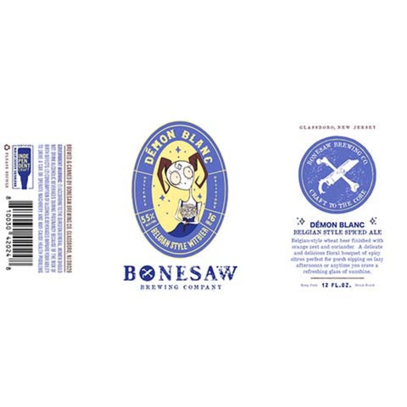 Bonesaw Demon Blanc Belgian Witbier 12OZ SINGLE CAN