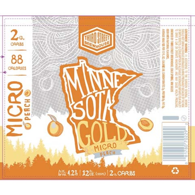 Third Street Minnesota Gold Micro Peach 12OZ SINGLE CAN