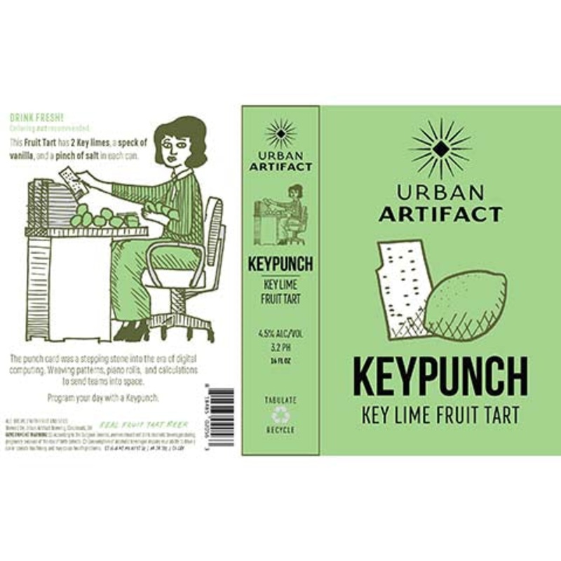 Urban Artifact Keypunch Key Lime Fruit Tart Ale 16OZ SINGLE CAN