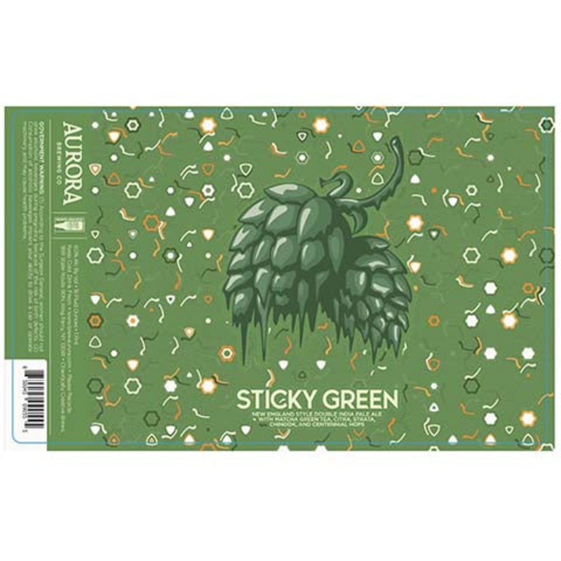 Aurora Sticky Green DIPA 16OZ SINGLE CAN