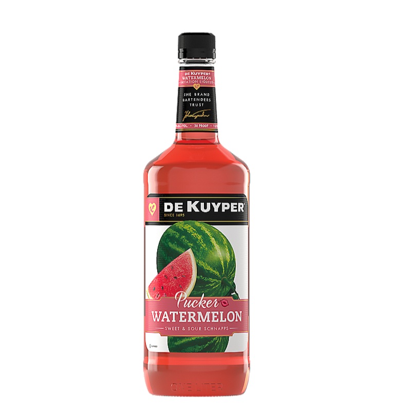 DEKUYPER SOUR WATERMELON SCHNAPPS PUCKER 30 750ML 750ML