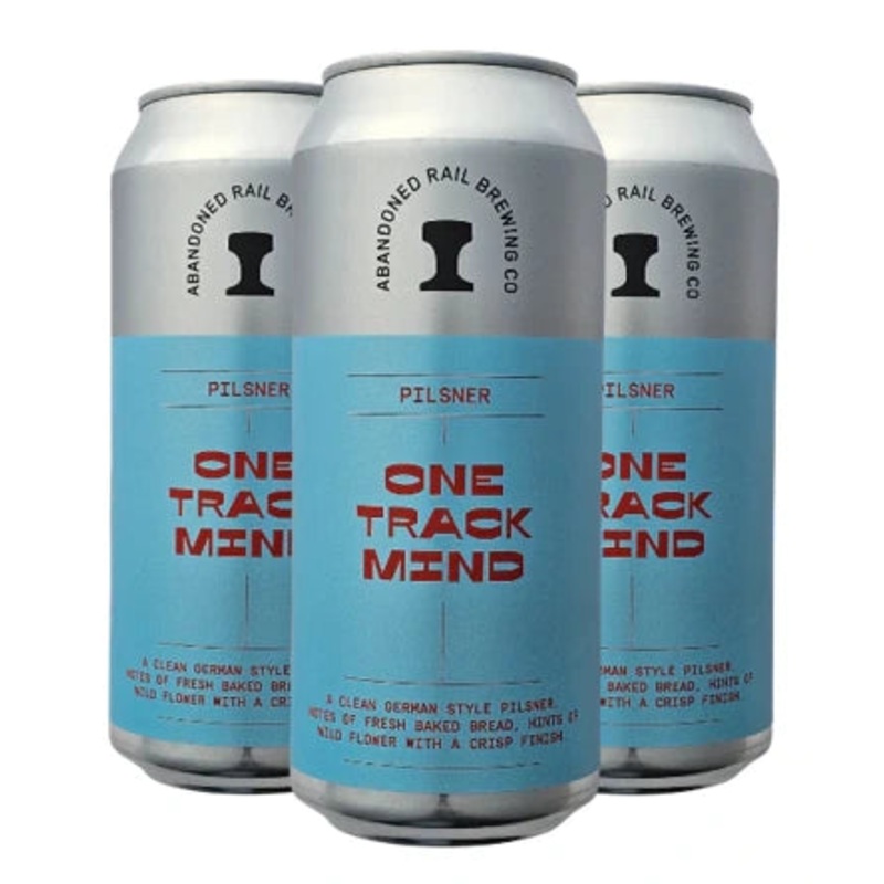 ABANDONED RAIL ONE TRACK MIND PILSNER 473ML 4PK CAN @ Kelowna [1040975] 1892 ml