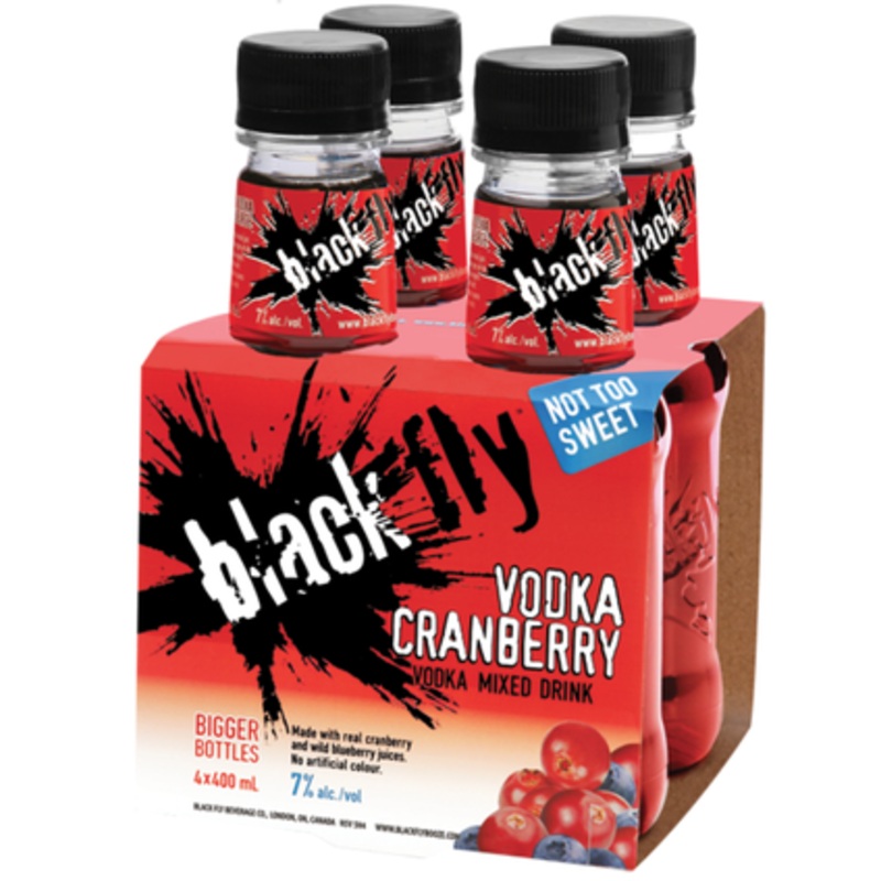 BLACK FLY VODKA CRANBERRY 400ML 4PK BT @ MacTaggart Ridge [1002400] 1600 ml