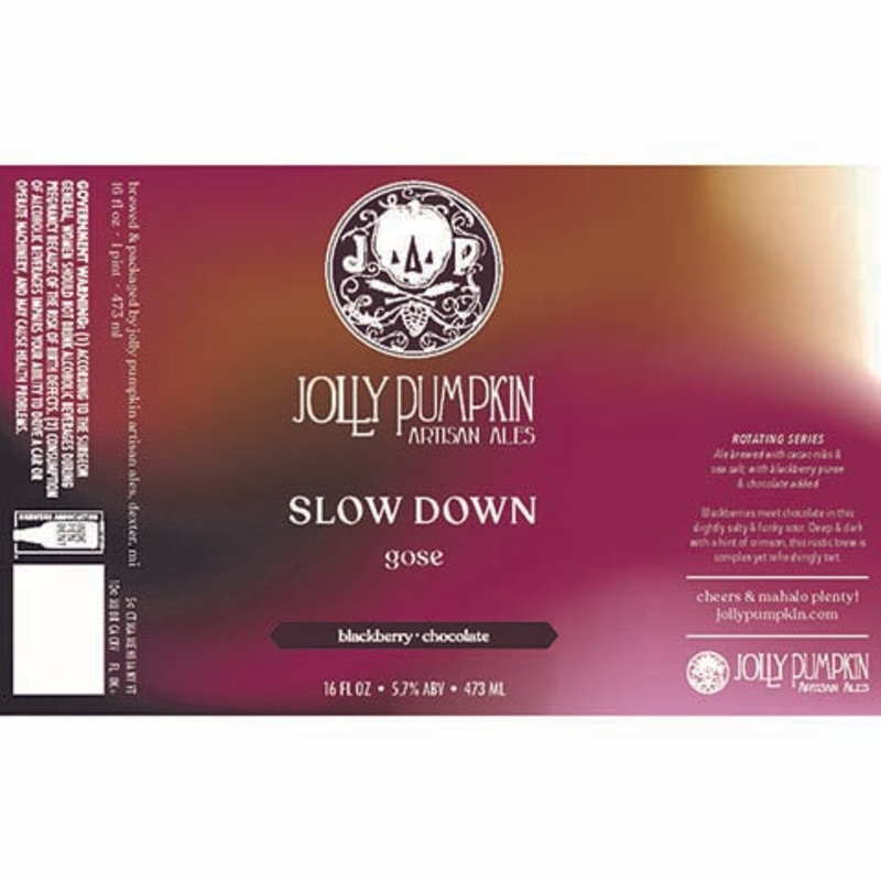 Jolly Pumpkin Slow Down Gose Ale 16OZ SINGLE CAN