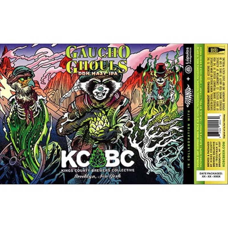Kings County Brewers Collective Gaucho Ghouls DDH Hazy IPA 16OZ SINGLE CAN