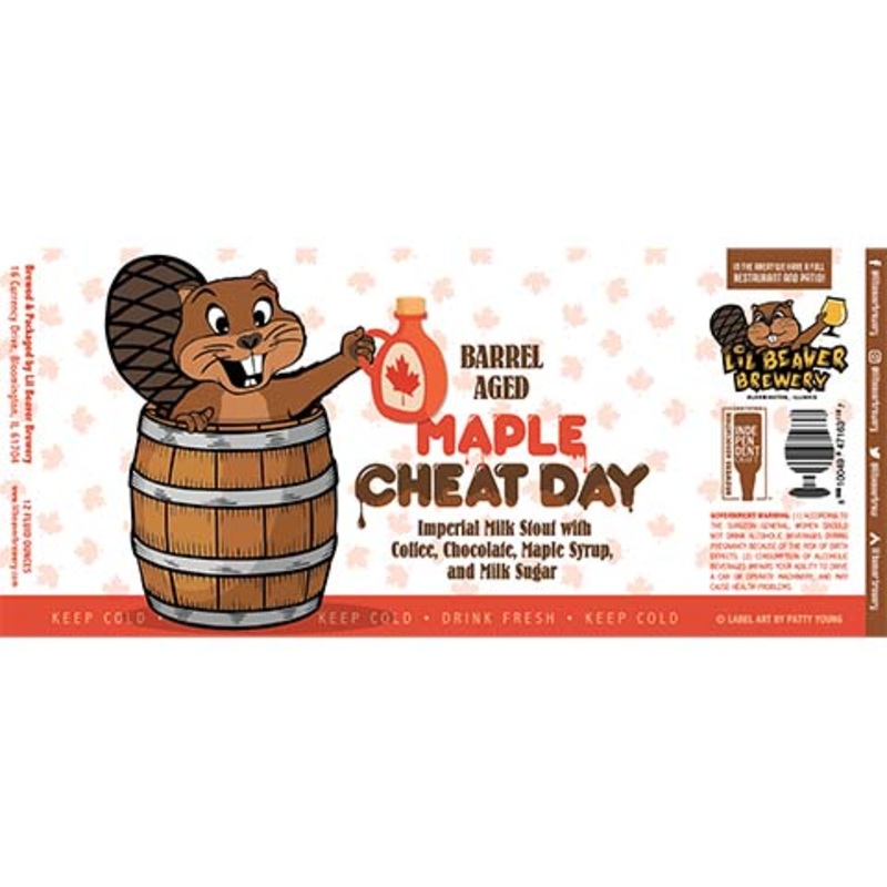 Lil Beaver Barrel Aged Maple Cheat Day Imperial Milk Stout 12OZ SINGLE CAN
