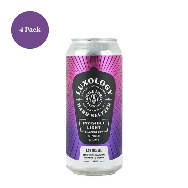 Luxology Invisible Light Seltzer 4pk 12 fl oz