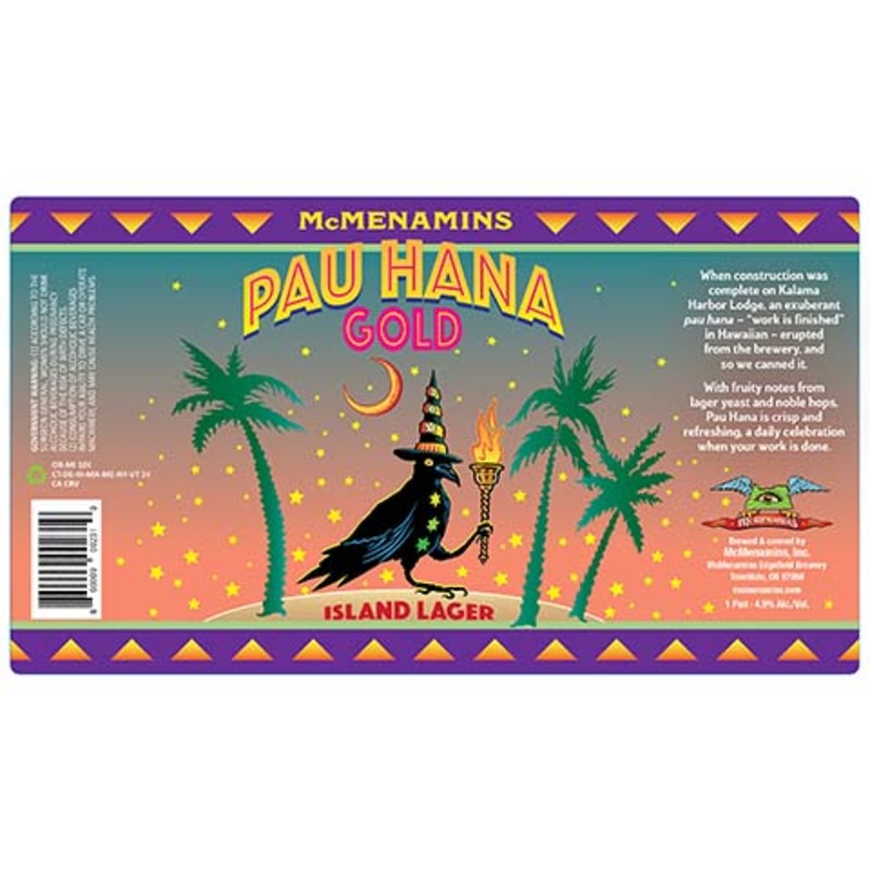 McMenamins Pau Hana Gold Island Lager 16OZ SINGLE CAN