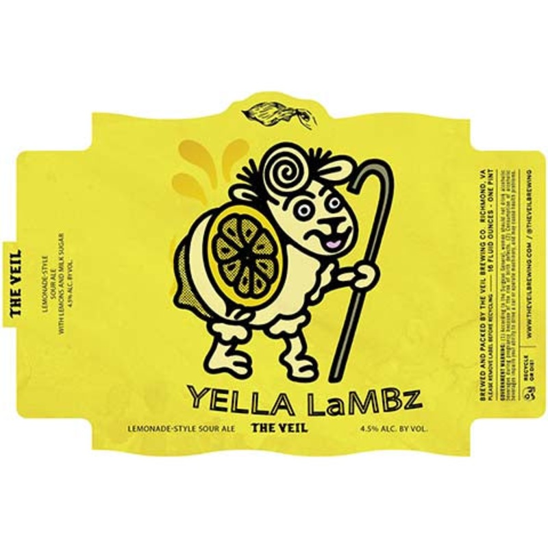 The Veil Yella Lambz Sour 16OZ SINGLE CAN