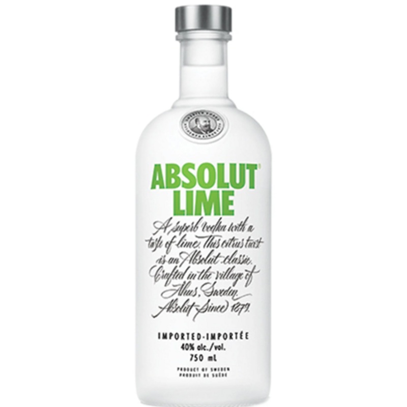 ABSOLUT LIME FLAVORED VODKA 80 750ML 750ML