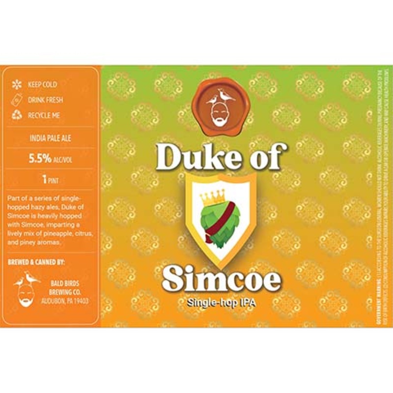Bald Birds Duke of Simcoe Single-Hop IPA 16OZ SINGLE CAN