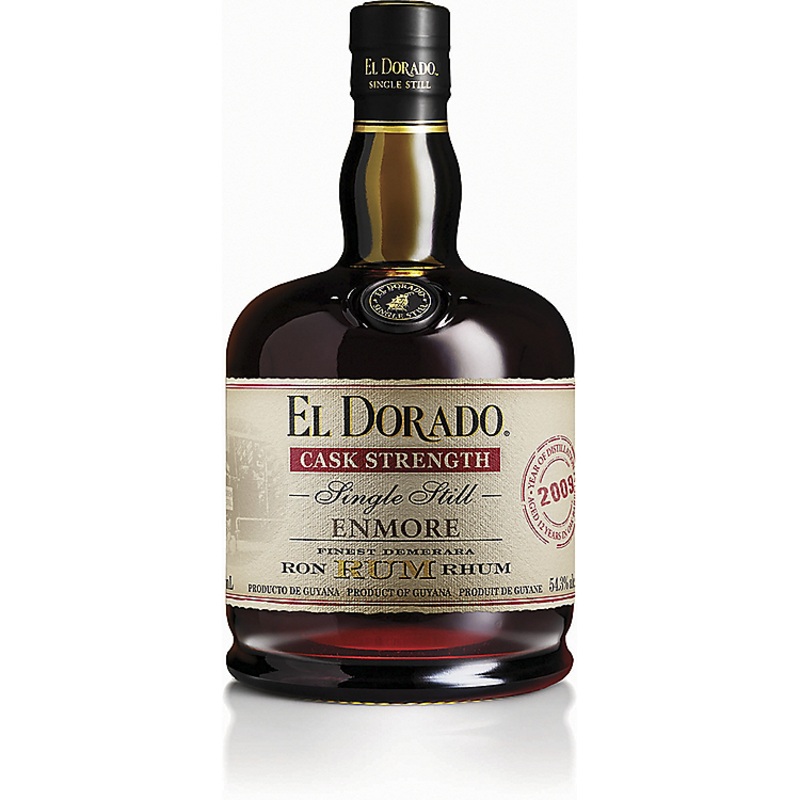 EL DORADO AGED RUM CASK STRENGTH SINGLE STILL ENMORE 12 YR 108.6 750ML 750ML