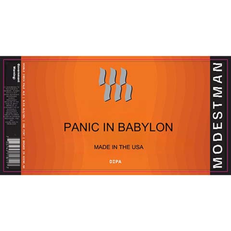 Modestman Panic in Babylon DIPA 16OZ SINGLE CAN