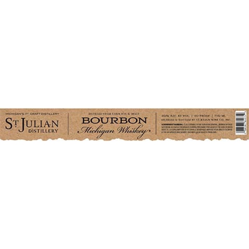 St. Julian Bourbon Michigan Whiskey 750ML BTL
