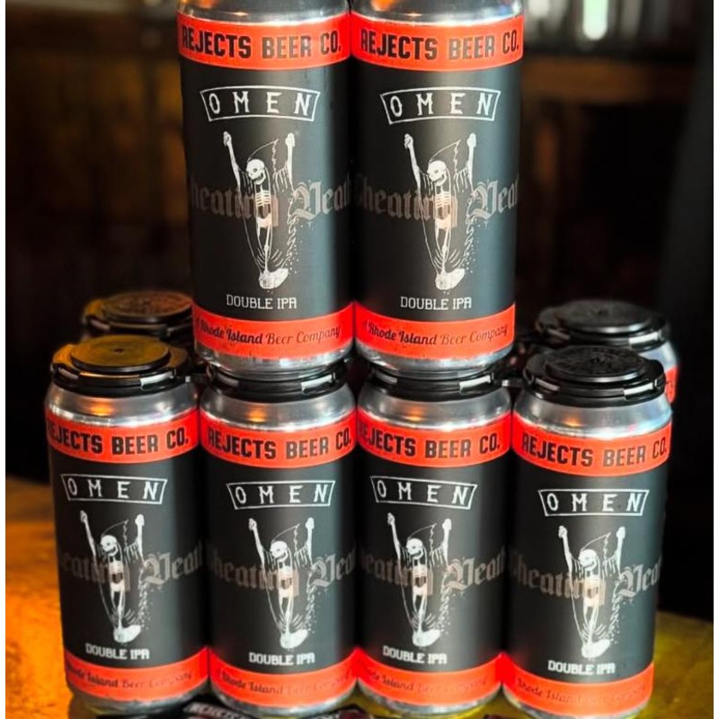 Beer RI Rejects Beer Co. 4pk OMEN Cheating Death IIPA