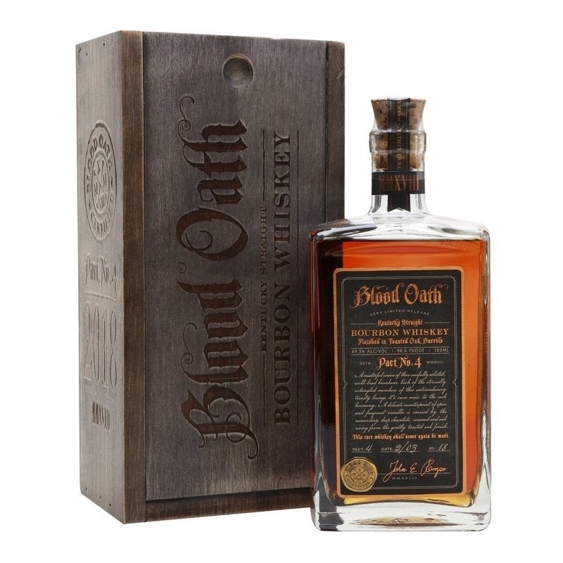Blood Oath Pact No. 4 Toasted Oak Barrels Finish Kentucky Straight Bourbon Whiskey 750ML BTL