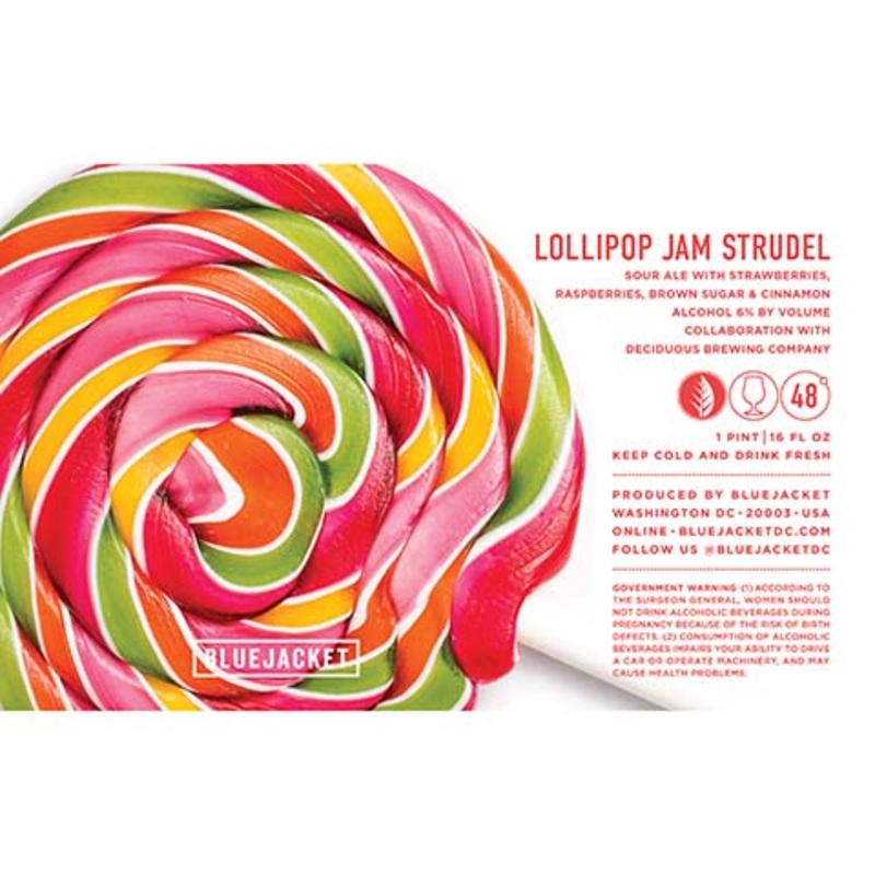 Bluejacket Lollipop Jam Strudel Sour Ale 16OZ SINGLE CAN