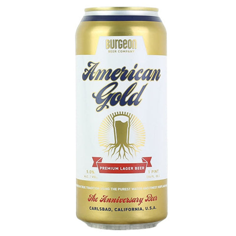 Burgeon American Gold Premium Lager 16OZ SINGLE CAN
