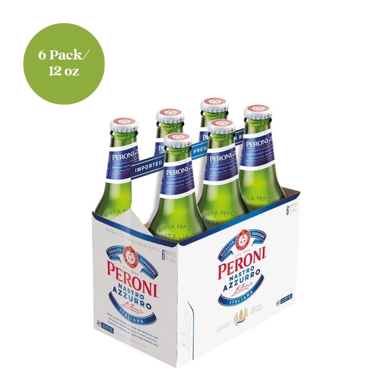 Peroni Nastro Azzurro Lager Beer 12 fl oz 6pk Bottle