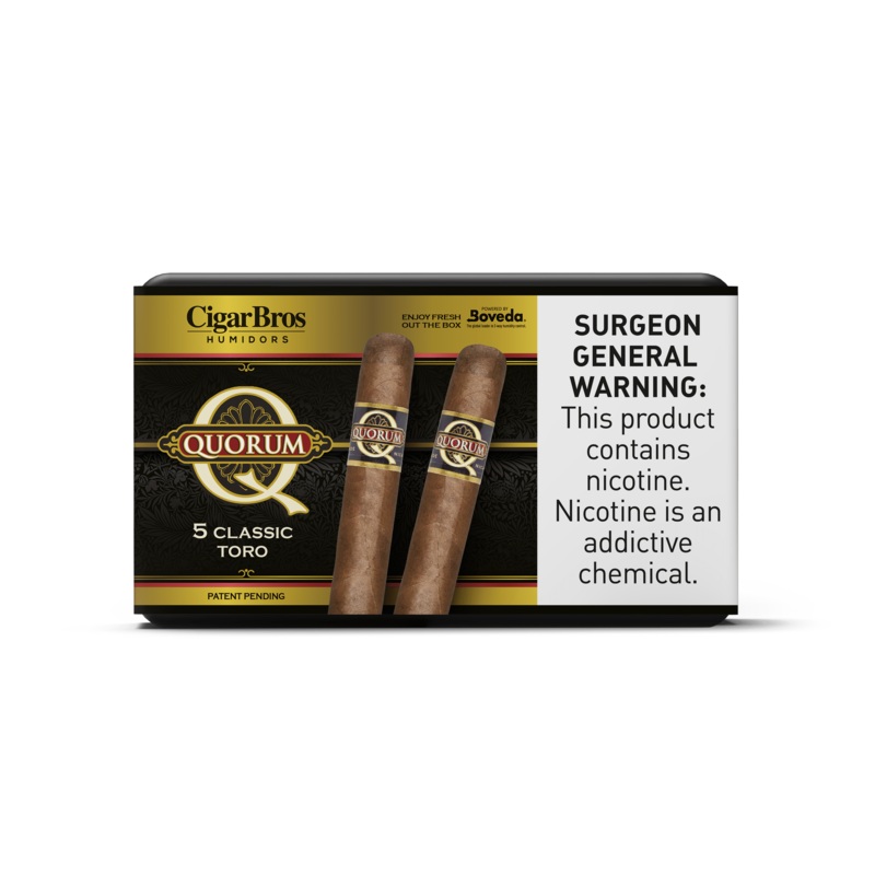 Quorum by CigarBros 5ct Quorum Toro Classic + 5% Discount + FREE Humidor