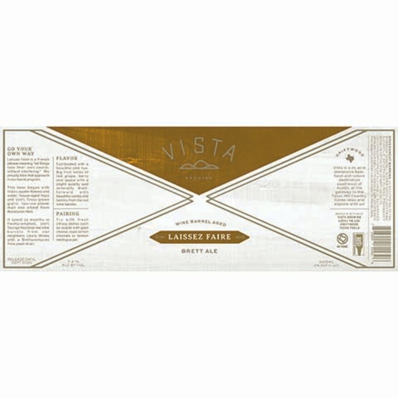 Vista Laissez Faire Brett Ale 500ML BTL
