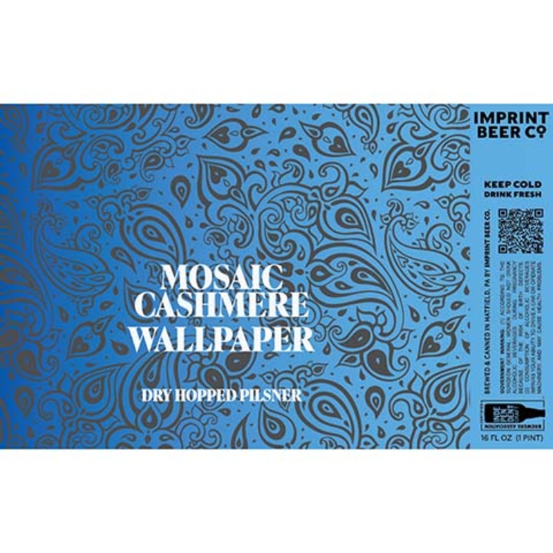 Imprint Mosaic Cashmere Wallpaper Pilsner 16OZ SINGLE CAN