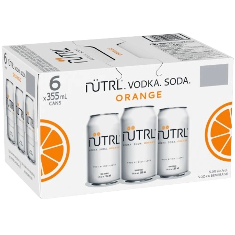NUTRL VODKA SODA ORANGE 355ML 6PK CAN @ Southgate [1051359] 2130 ml