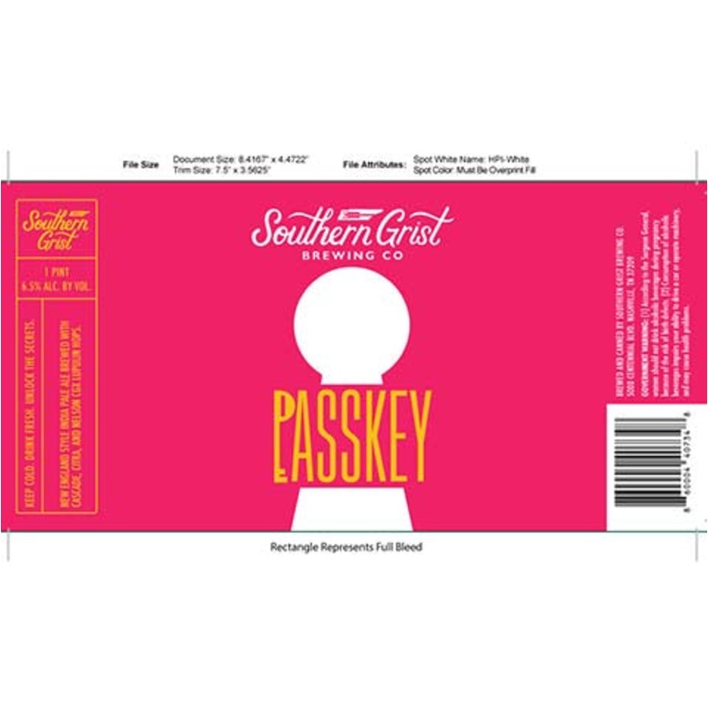 Southern Grist Passkey IPA 16OZ SINGLE CAN