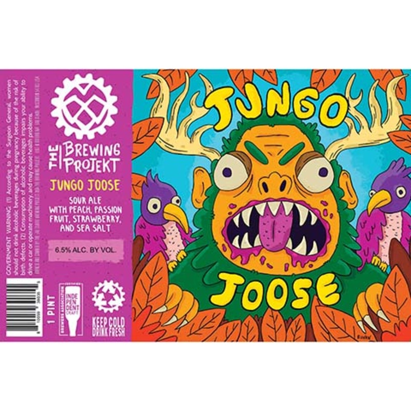 The Brewing Projekt Jungo Joose Peach, Passion Fruit, Strawberry, And Sea Salt Sour Ale 16OZ SINGLE CAN
