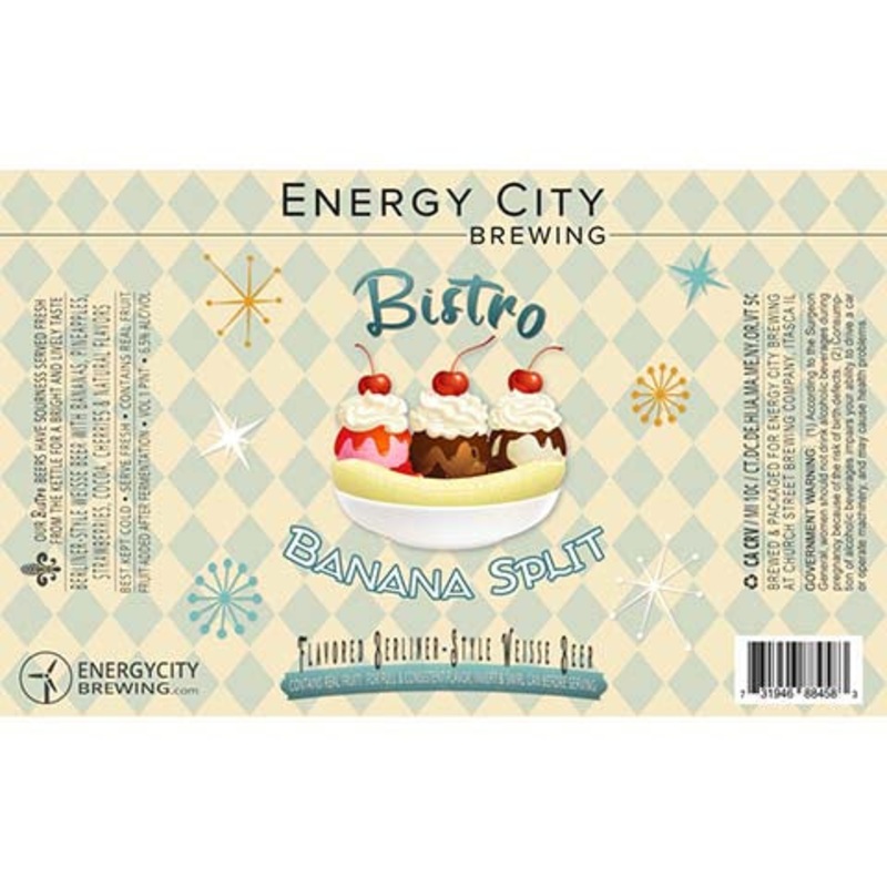 Energy City Bistro Banana Split Berliner Weisse Beer 16OZ SINGLE CAN