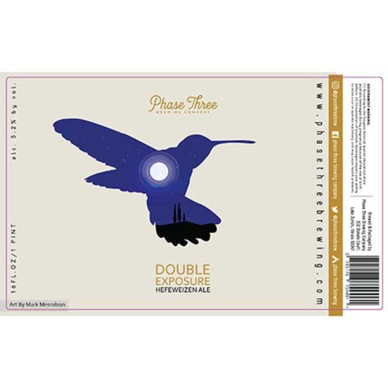 Phase Three Double Exposure Hefeweizen Ale 16OZ SINGLE CAN