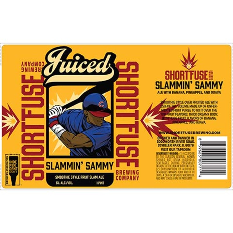 Shortfuse Juiced Slammin’ Sammy Smoothie Fruit Slam Ale 16OZ SINGLE CAN