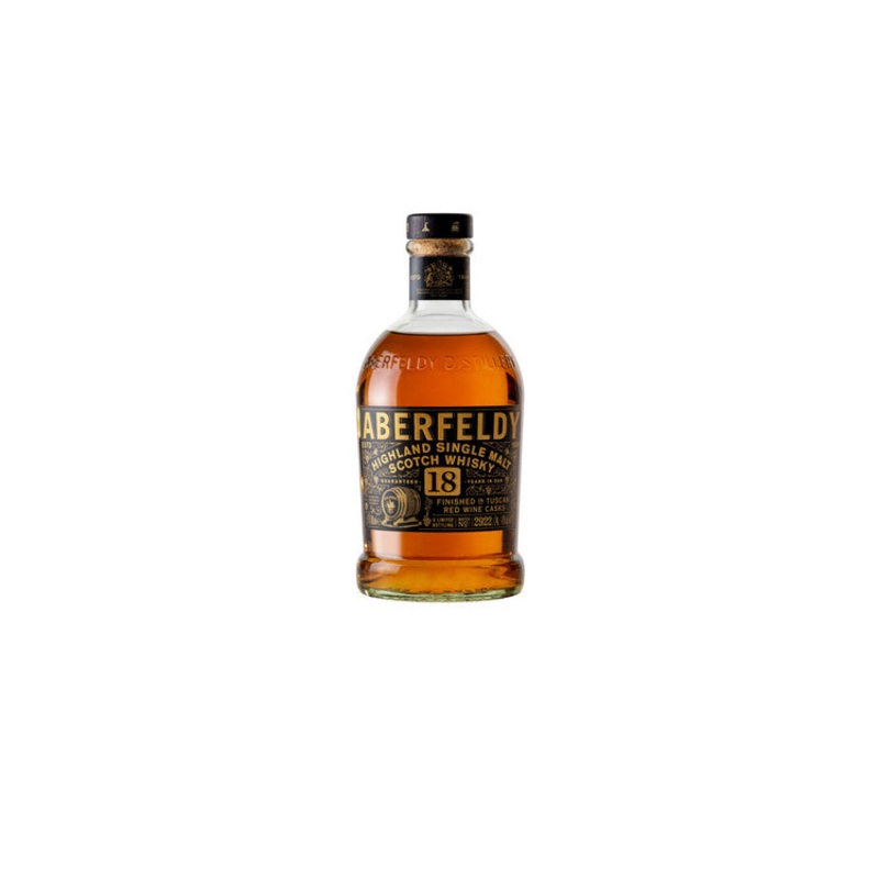 Aberfeldy Single Malt Scotch Finished In Tuscan Red Wine Casks Limited Edition 18 Yr 86 750ML 750ML