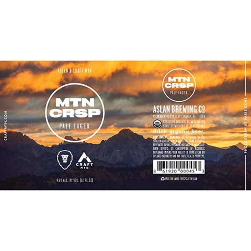 Aslan MTN CRSP Pale Lager 12OZ SINGLE CAN