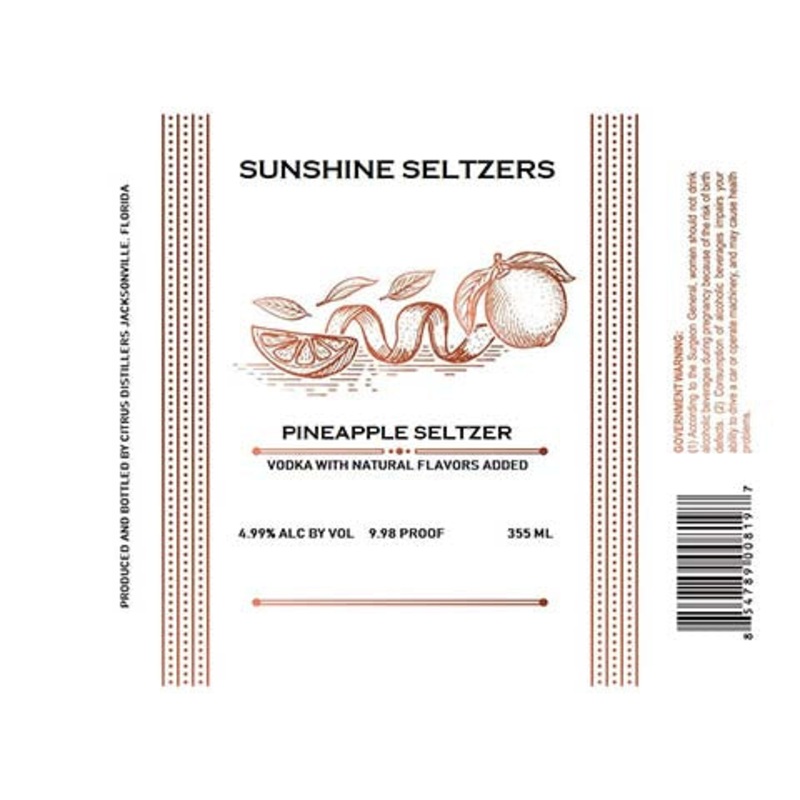 Citrus Sunshine Pineapple Seltzer 355ML BTL