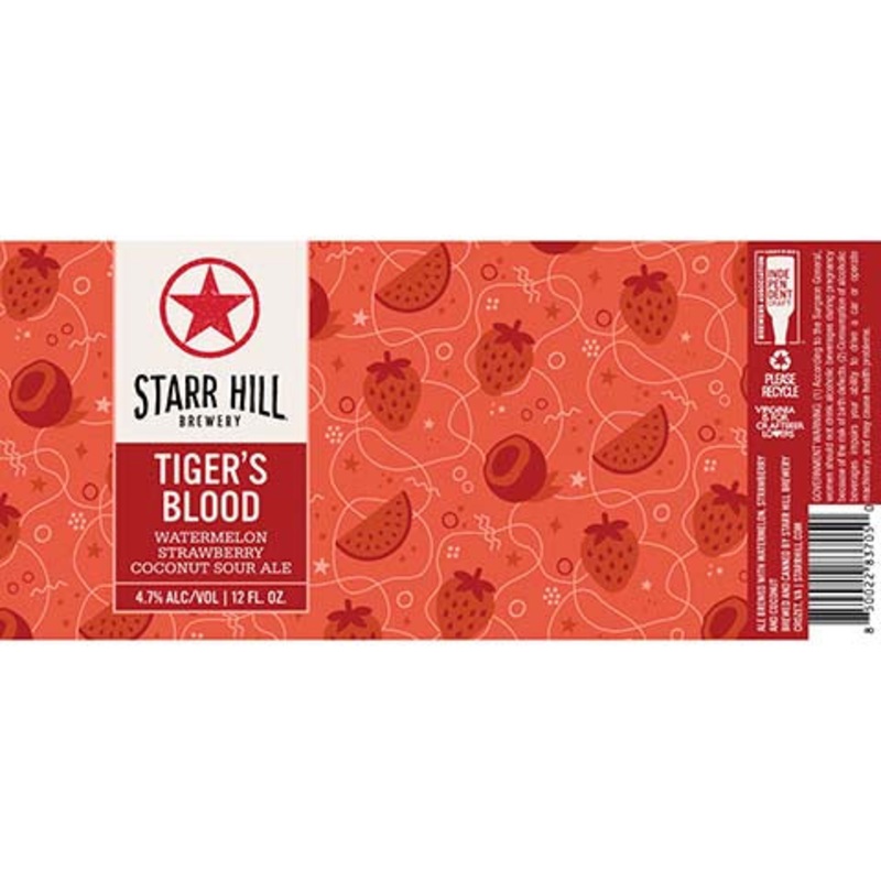 Starr Hill Tiger Blood Sour Ale 12OZ SINGLE CAN