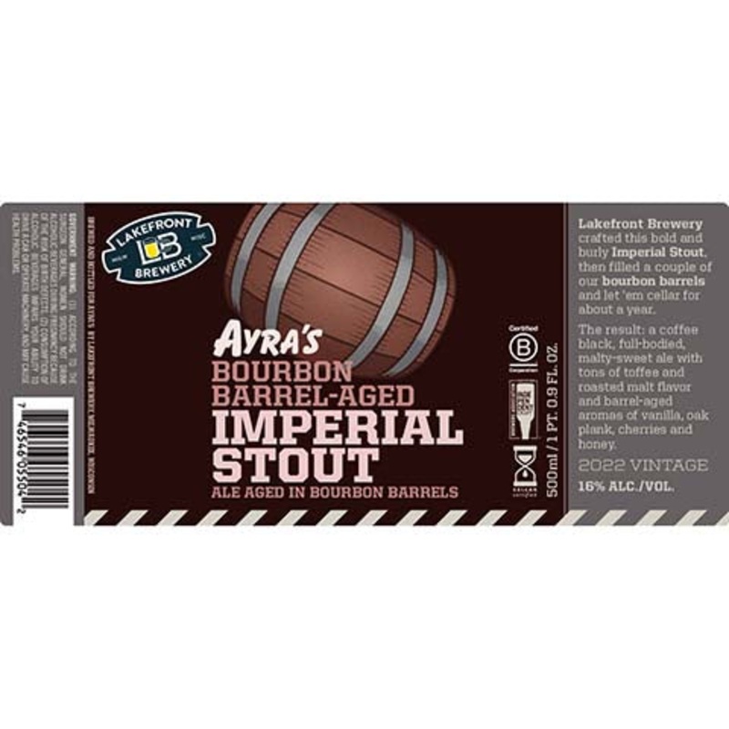 Lakefront Ayra’s Bourbon Barrel-Aged Imperial Stout 500ML BTL
