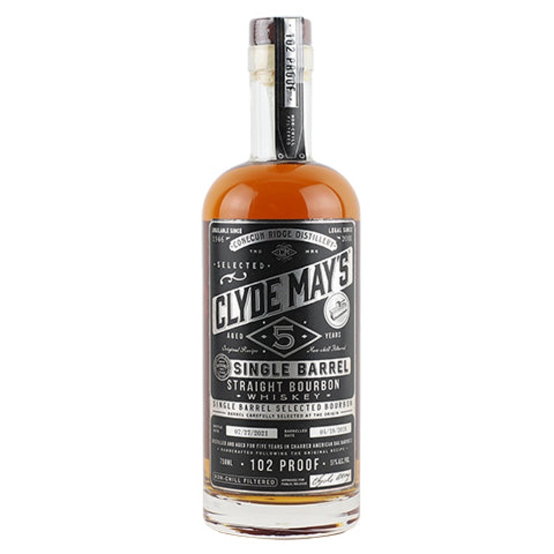 Clyde May’s Aged 5 Years Single Barrel Straight Bourbon Whiskey 750ML BTL
